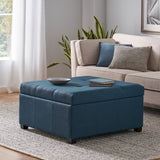 Square Tufted Fabric Storage Ottoman Coffee Table - NH637992