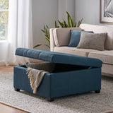 Square Tufted Fabric Storage Ottoman Coffee Table - NH637992