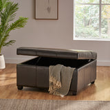 Leather Storage Ottoman Coffee Table - NH928332