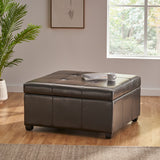 Leather Storage Ottoman Coffee Table - NH928332