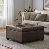 Leather Storage Ottoman Coffee Table - NH928332