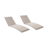 Outdoor Water-Resistant Fabric Chaise Lounge Cushions (Set of 2) - NH424612