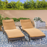 Outdoor Water-Resistant Fabric Chaise Lounge Cushions (Set of 2) - NH424612