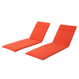 Outdoor Water-Resistant Fabric Chaise Lounge Cushions (Set of 2) - NH424612