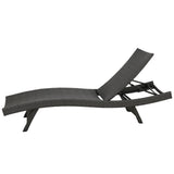 Outdoor Grey Wicker Chaise Lounge Chairs - NH296692