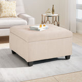 Tufted Fabric Storage Ottoman - NH185113