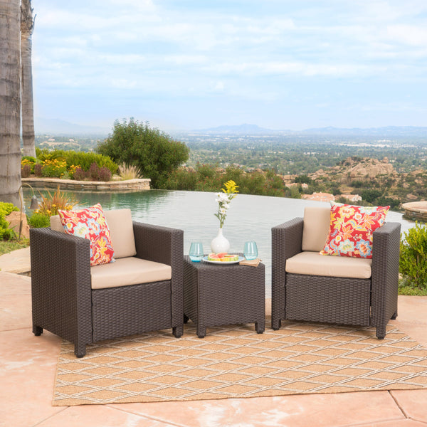 2-Seater Outdoor Chat Set with Side Table - NH686003