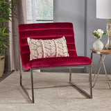 Parisian Modern Velvet Lounge Accent Chair - NH376303