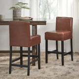 Modern 26-Inch Leather Counter Stool (Set of 2) - NH225732