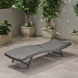 Outdoor Gray Wicker Chaise Lounge - NH506403