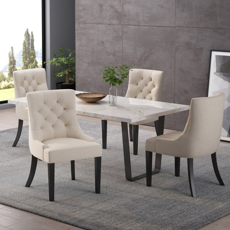 Hourglass Fabric Dining Chairs (Set of 4) - NH287213