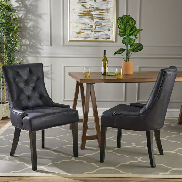 Hourglass Microfiber Dining Chairs (Set of 4) - NH987213