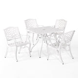 Traditional Outdoor Aluminum 5 Piece Dining Set - NH423213