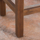 Outdoor Mahogany Brown Finish Acacia Wood Counter Stools - NH500403