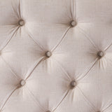 Winged King/ Cal King Tufted Fabric Headboard - NH868003