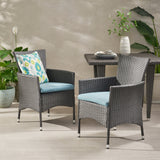 Outdoor Wicker Dining Chairs with Water Resistant Cushions - Set of 2 - NH203303