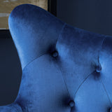 Velvet Tufted Wingback Armchair - NH485303