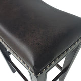 Contemporary Studded Fabric Bar Stool (Set of 2) - NH539013