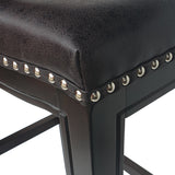 Contemporary Studded Fabric Bar Stool (Set of 2) - NH539013