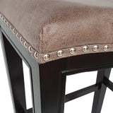 Contemporary Studded Fabric Bar Stool (Set of 2) - NH539013