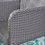 Outdoor 7 Piece Wicker Dining Set, Grey - NH325403