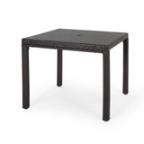 Outdoor Multibrown Wicker Square Dining Table - NH772003