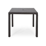 Outdoor Multibrown Wicker Square Dining Table - NH772003