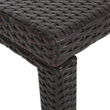 Outdoor Multibrown Wicker Square Dining Table - NH772003