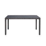 Outdoor Multibrown Wicker Rectangular Dining Table - NH872003