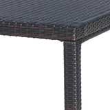 Outdoor Multibrown Wicker Rectangular Dining Table - NH872003