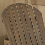 Outdoor Reclining Wood Adirondack Chair with Footrestst - NH256692