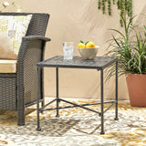 Outdoor Black Iron Side Table - NH547692