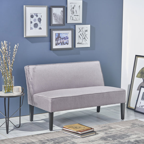 Light Grey Fabric Settee - NH847992