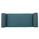 Fabric Upholstered Storage Ottoman Bench with Rolled Arms - NH947992