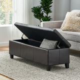 Rectangle Leather Storage Ottoman Bench - NH448692