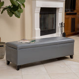 Rectangle Leather Storage Ottoman Bench - NH448692