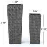 Outdoor Wicker Flower Pots (Set of 2) - NH273003