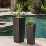 Outdoor Wicker Flower Pots (Set of 2) - NH273003