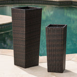 Outdoor Wicker Flower Pots (Set of 2) - NH273003