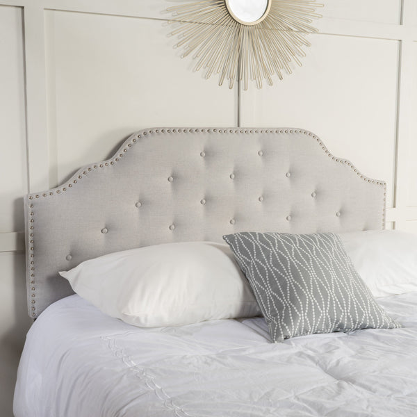 Light Grey Fabric Queen/Full Headboard - NH029892