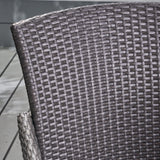 Outdoor 38-Inch Gray Wicker Barstool (set of 2) - NH874403