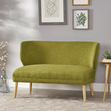 Mid Century Modern Fabric Settee - NH683992