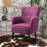 Mid-Century Modern Button-Tufted High-Back Upholstered Accent Chair - NH805992