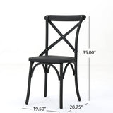 Farmhouse Plastic Nylon Dining Chairs, Set of 2 - NH639103