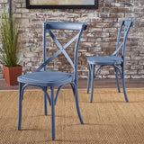 Farmhouse Plastic Nylon Dining Chairs, Set of 2 - NH639103