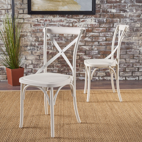 Farmhouse Plastic Nylon Dining Chairs, Set of 2 - NH639103