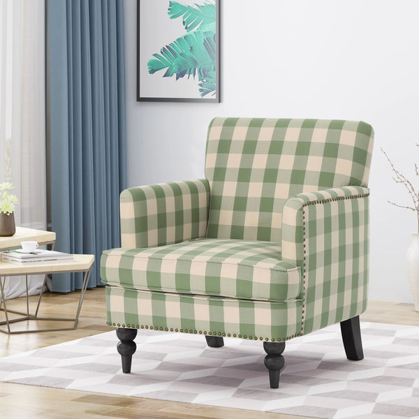 Eve Tufted Fabric Club Chair