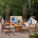 Outdoor 5 Piece Acacia Wood Conversational Set - NH891803