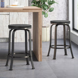 Modern Industrial Swiveling Counter Stool (Set of 2) - NH220113