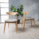 Mid-Century Modern Design Wood Dining Chairs (Set of 2) - NH079992